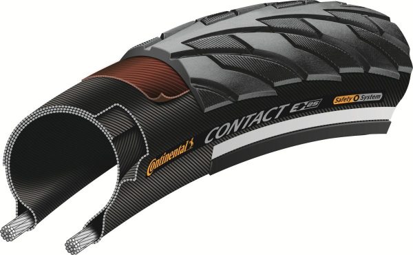 Continental btb Contact 28 x 1 1/4 zw refl Zwart
