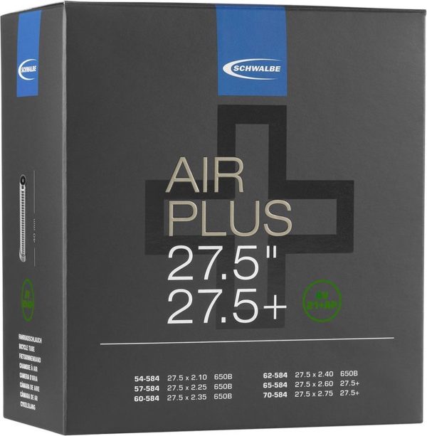 Schwalbe bnb AV21AP Air Plus 27.5 x 2.10 - 2.75 av Zwart