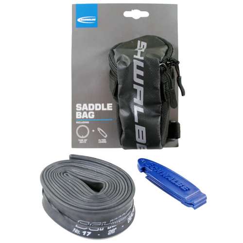 Schwalbe zadeltas incl bnb SV19 + 2 afn Zwart