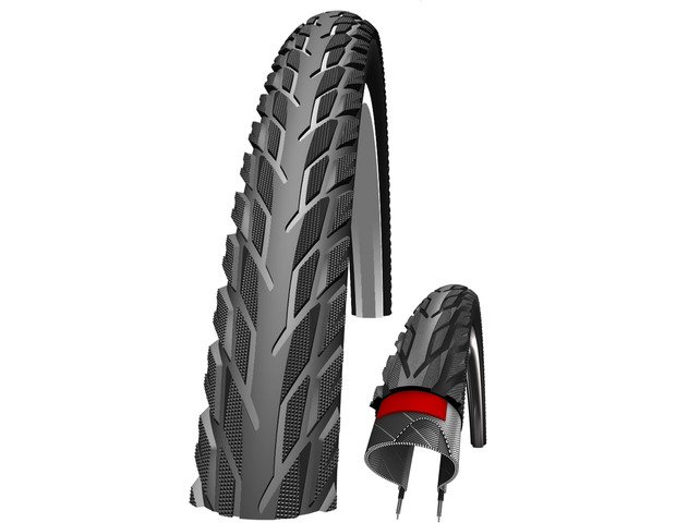 Schwalbe btb Silento K-Guard 28 x 1.75 zw refl Zwart - Afbeelding 3