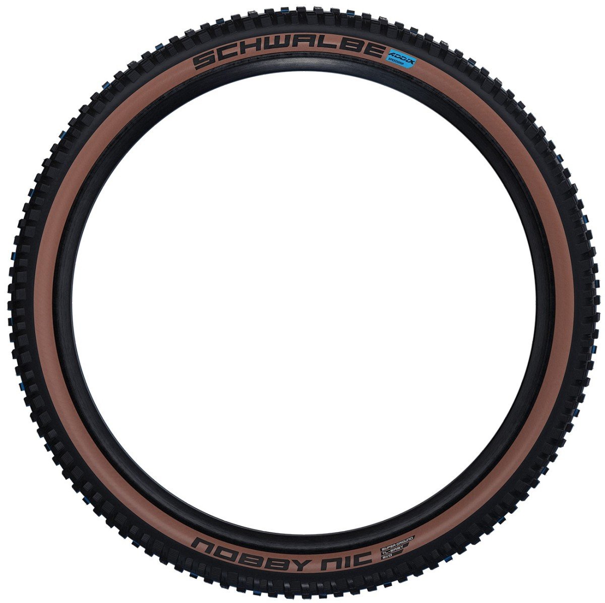 Schwalbe btb Nobby Nic Evo SuperGround 27.5 x 2.40 Bruin|Zwart - Afbeelding 3