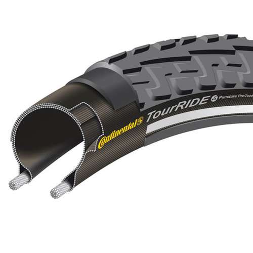 Continental btb Ride Tour 27 x 1 1/4 zw refl Zwart - Afbeelding 3