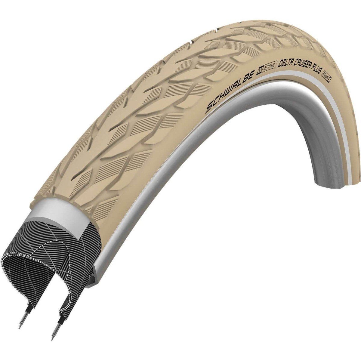 Schwalbe btb Delta Cruiser Plus 28 x 1 1/2 creme r Bruin - Afbeelding 3