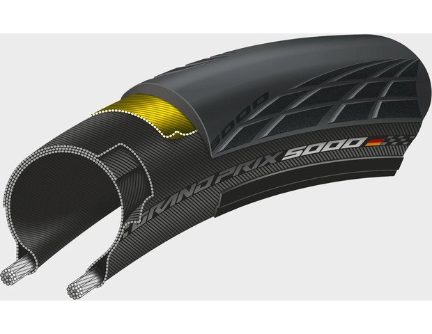 Continental btb GP 5000 zw vouw Zwart - Afbeelding 6