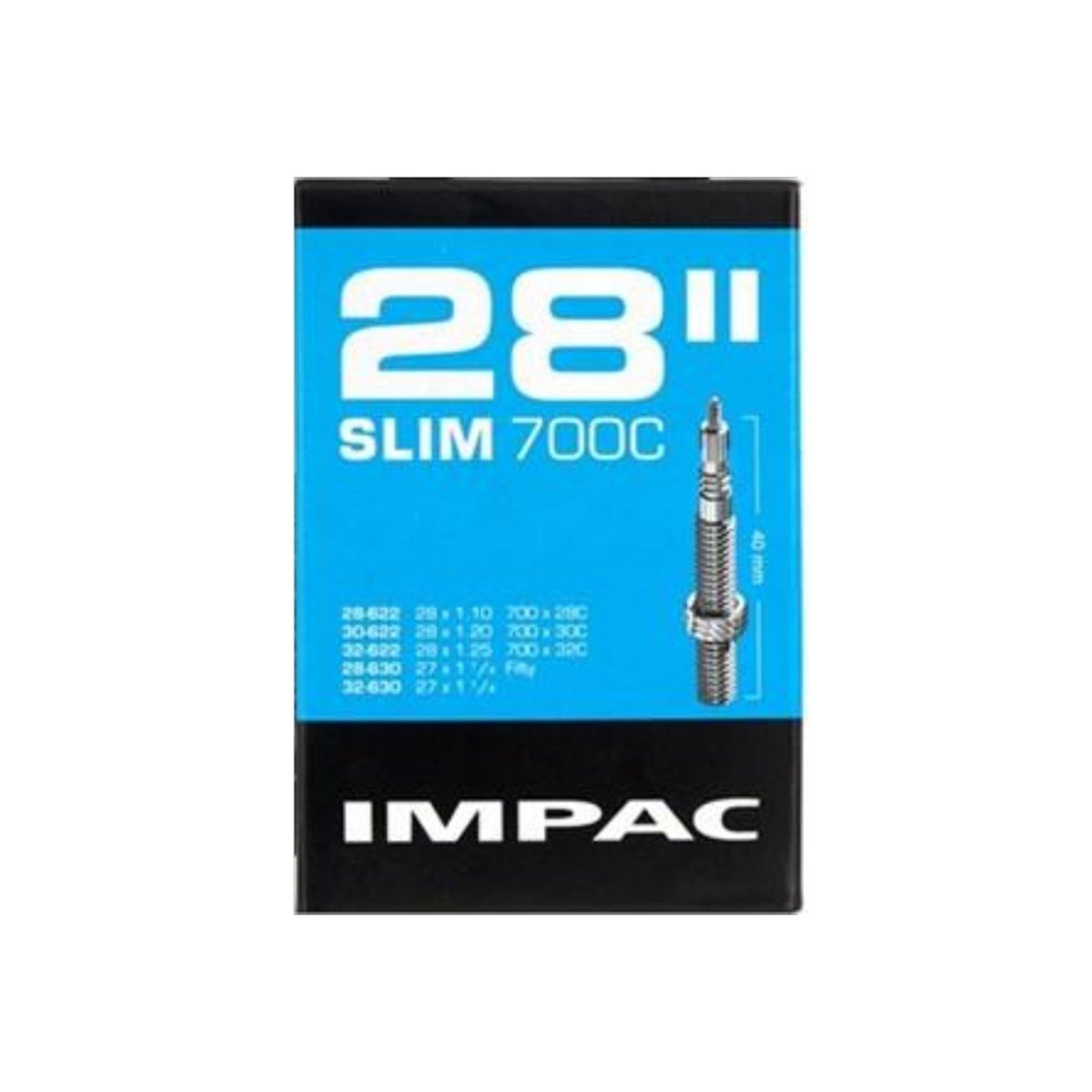 Impac Binnenband "28" Slim"frans-ventiel (SV), 40 Zwart - Afbeelding 3