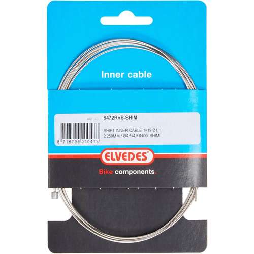 Elvedes bnkabel der Shim RVS Zilver