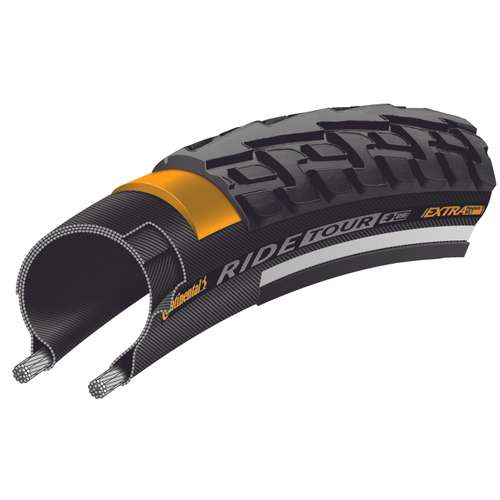 Continental btb Ride Tour 28 x 1 1/8 zw refl Zwart