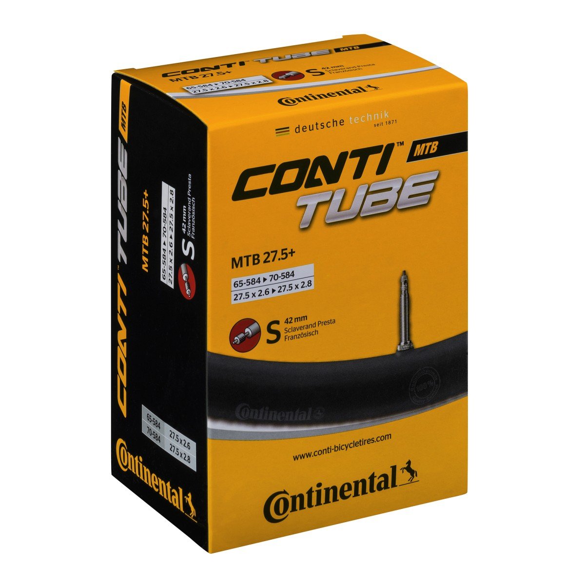 Continental Binnenband "MTB 27,5 B+"frans-ventiel - Afbeelding 4