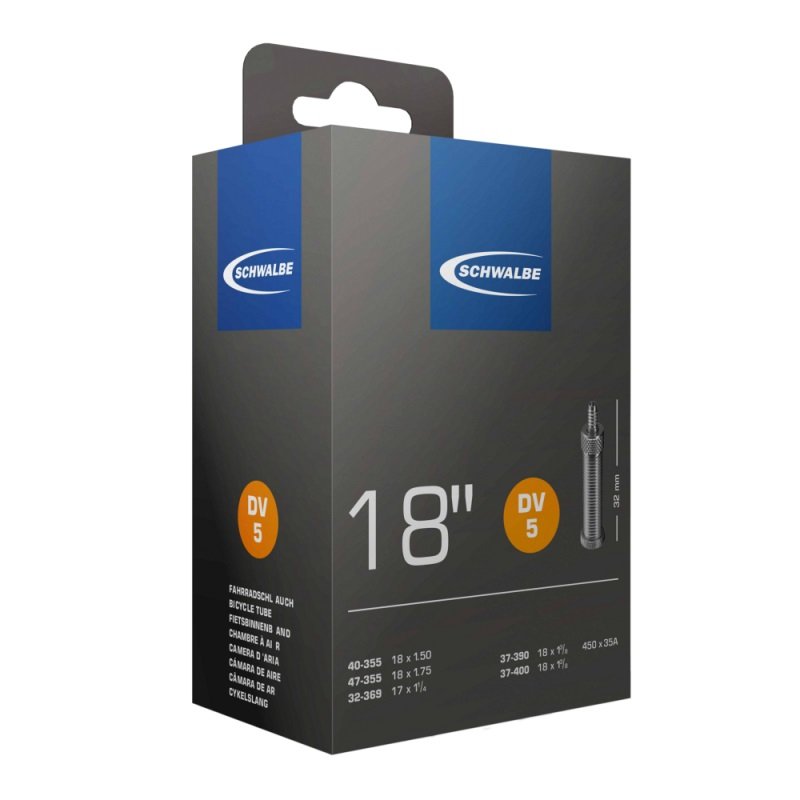 Schwalbe bnb DV5 17 x 1 1/4 - 18 x 1.75 hv 32mm Zwart - Afbeelding 7